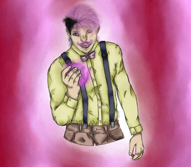 old fanart of Wilford Warf Stache